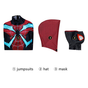 Marvel's Spider Man 2 Miles Morales EVOLVED SUIT Kids Jumpsuit Cosplay Costumes