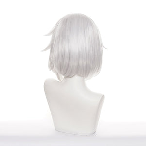 Genshin Impact Paimon Gray White Short Cosplay Wig