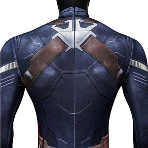 Captain America: The Winter Soldier Steve Rogers Captain America Jumpsuit Cosplay Costume