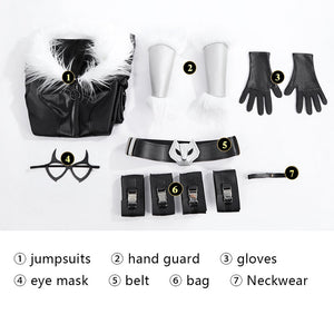 Fortnite Black Cat Jumpsuit Cosplay Costumes