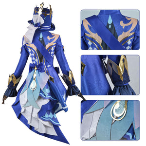 Genshin Impact Furina de Fontaine White Cosplay Costumes