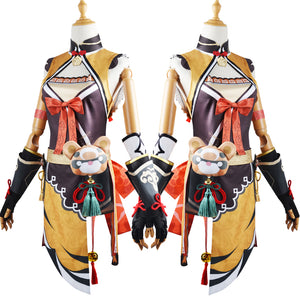 Genshin Impact Xiangling Cosplay Costumes