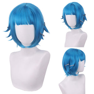 LOL Arcane Young Jinx Blue Short Cosplay Wigs