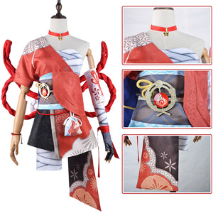 Genshin Impact Naganohara Yoimiya Cosplay Costumes