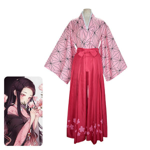 Demon Slayer Kimetsu no Yaiba Nezuko Kamado Kimono Cosplay Costumes