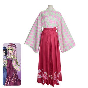 Demon Slayer Kimetsu no Yaiba Kanroji Mitsuri Kimono Halloween Cosplay Costumes