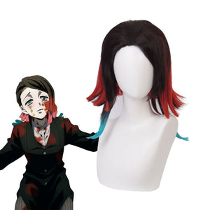 Anime Demon Slayer Kimetsu no Yaiba Mugen Ressha-hen Tanjirou Enmu Cosplay Wigs