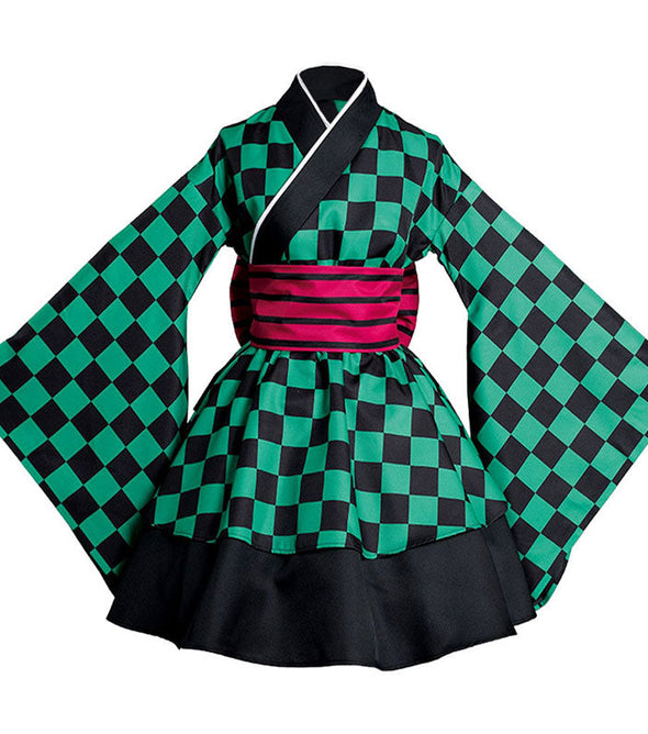 Demon Slayer Kimetsu no Yaiba Kimono Halloween Cosplay Costumes