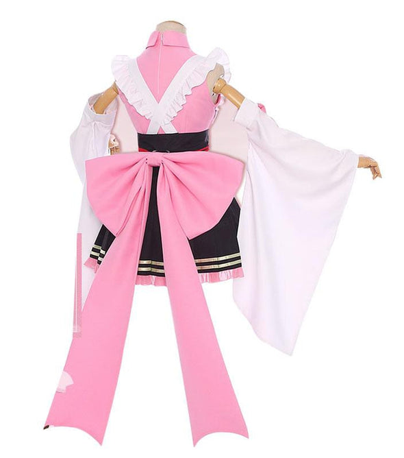 Anime Demon Slayer Kimetsu no Yaiba Kanroji Mitsuri Kimono Maid Outfit Cosplay Costumes