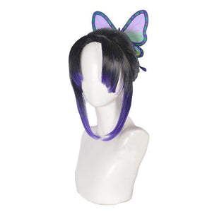 Demon Slayer Kimetsu no Yaiba Kochou Shinobu Short Purple Cosplay Wig