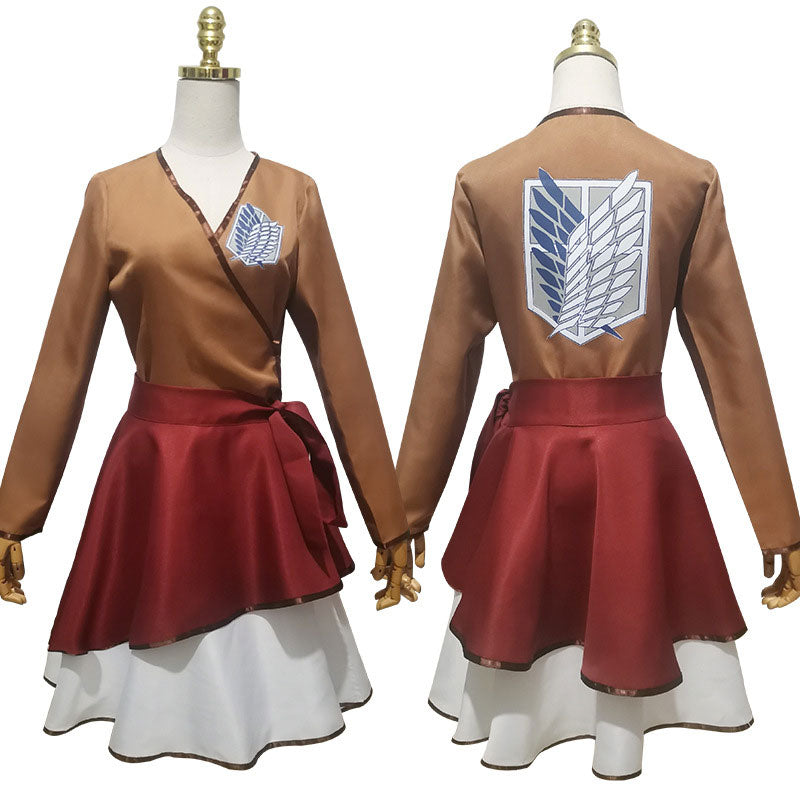 Anime Attack on Titan Levi Ackerman Survey Corps Lolita Kimono Cosplay Costumes