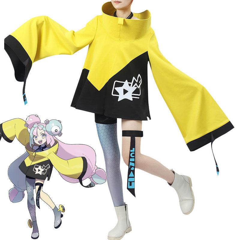 Anime Pokemon Scarlet and Violet Iono Cosplay Costume