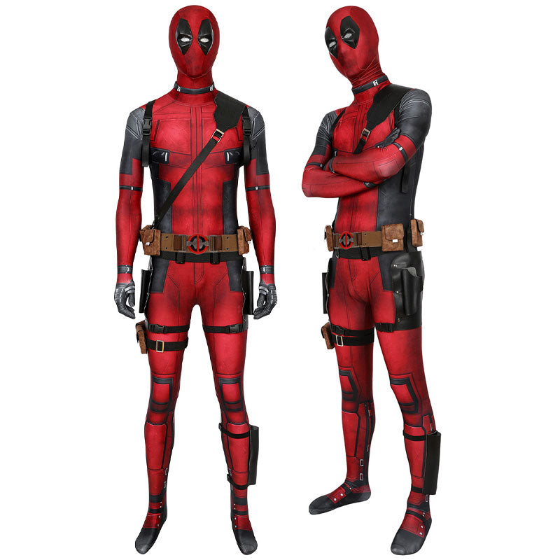 Deadpool 3 Wade Wilson Jumpsuit Cosplay Costumes With Props