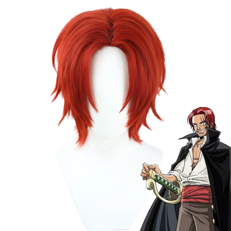 Anime One Piece Red-Haired Shanks Cosplay Wigs