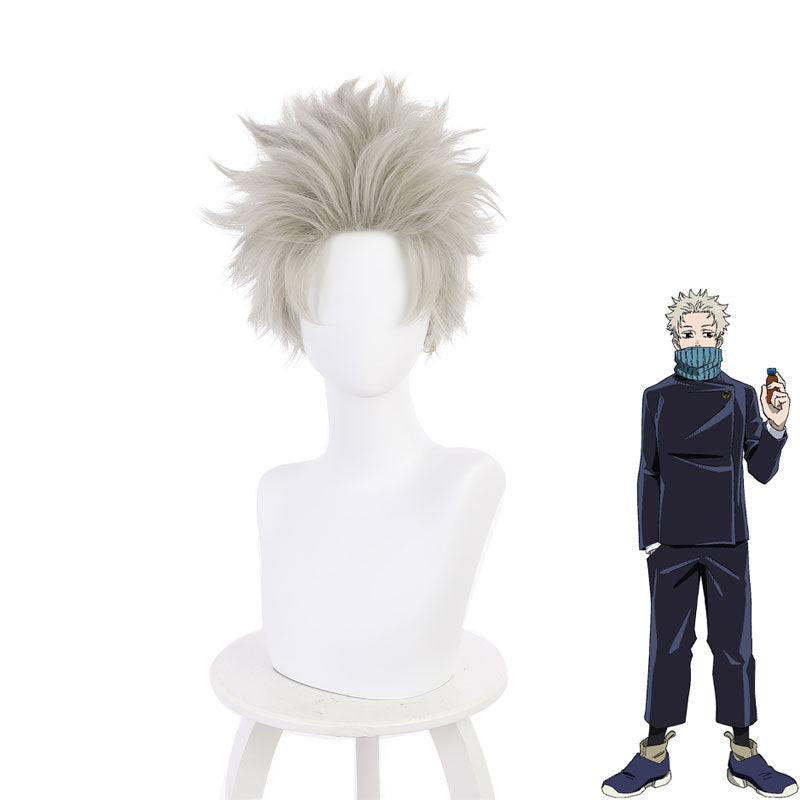 Jujutsu Kaisen 0 Movie Toge Inumaki Gray Cosplay Wigs