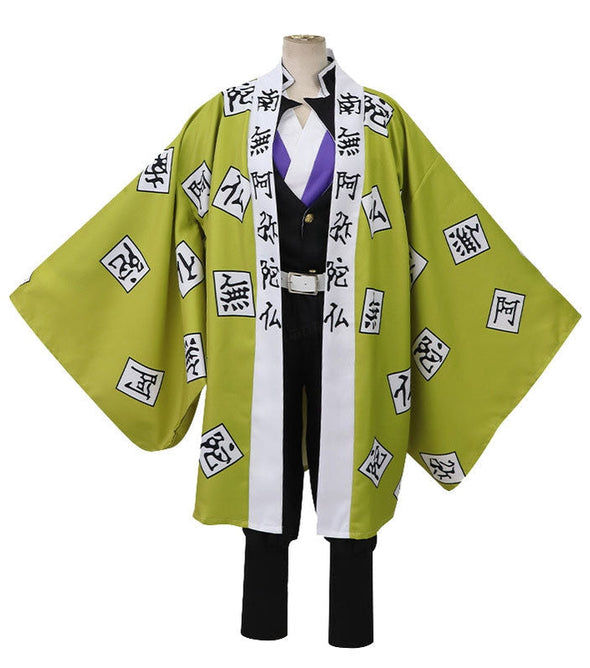 Anime Demon Slayer Kimetsu no Yaiba Gyomei Himejima Fullset Cosplay Costumes