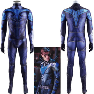 DC Teen Titans Go Nightwing Jumpsuit Cosplay Costumes