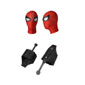 Movie Spider-Man: Homecoming Peter Parker Spiderman Jumpsuit Cosplay Costume with Free Bracers