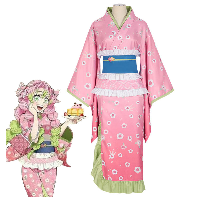 Demon Slayer Kimetsu no Yaiba Mitsuri Kanroji Cosplay Costume