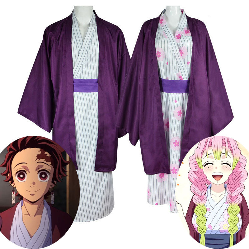 Demon Slayer Kimetsu no Yaiba Tanjiro Kamado Kanroji Mitsuri Cosplay Costumes