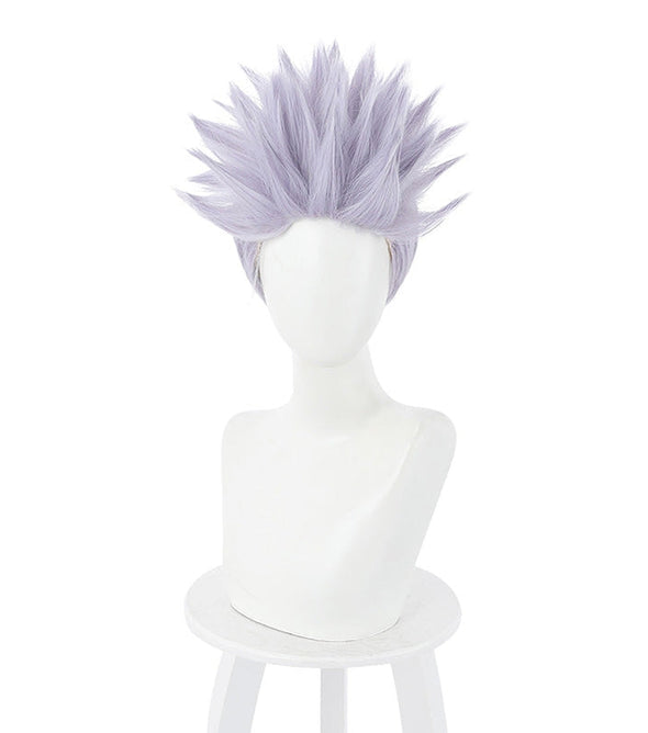 Anime Jujutsu Kaisen Satoru Gojo Short Purple Cosplay Wigs