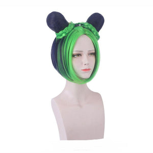 Anime JoJo's Bizarre Adventure Stone Ocean Jolyne Cujoh Mixed Dark Green Cosplay Wigs