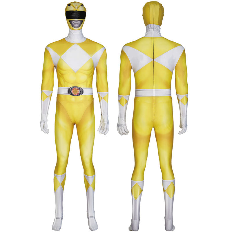 Mighty Morphin Power Rangers Dime Tribe Knight Boi Tiger Ranger Yellow Ranger Cosplay Costumes