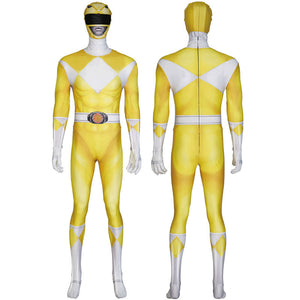 Mighty Morphin Power Rangers Dime Tribe Knight Boi Tiger Ranger Yellow Ranger Cosplay Costumes