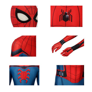 Movie Spider-Man: Far From Home Peter Parker Spiderman Jumpsuit Cosplay Costume with Free Headgear