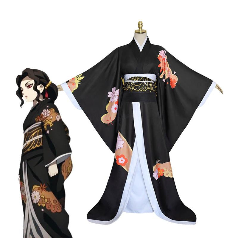 Anime Demon Slayer Kimetsu no Yaiba Kibutsuji Muzan kimono Woman Uniform Halloween Cosplay Costumes 