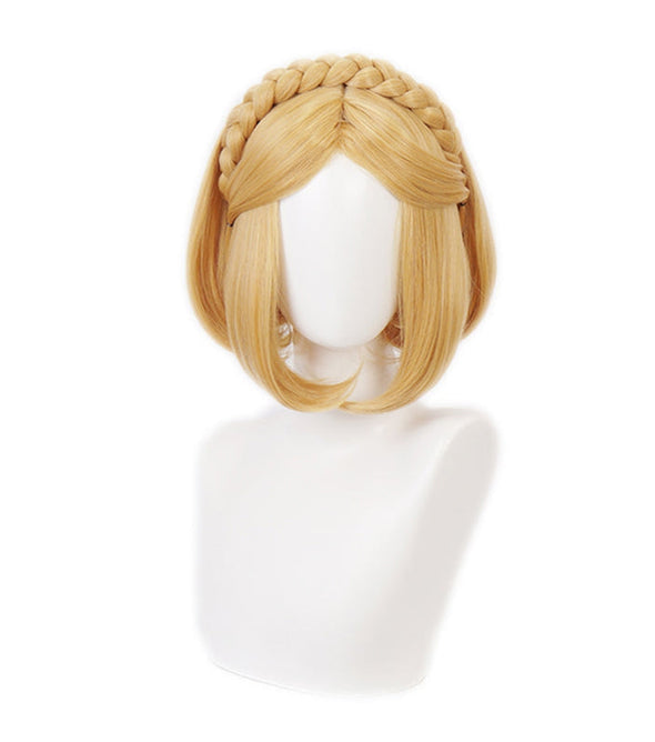 Game The Legend of Zelda Breath of the Wild Princess Zelda Short Blonde Cosplay Wigs