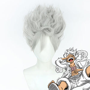 Anime One Piece Gear 5 Luffy Golden NIka Cosplay Wigs