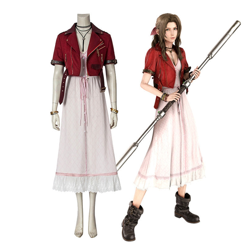 Final Fantasy VII Remake FF7 Aerith Gainsborough Cosplay Costume