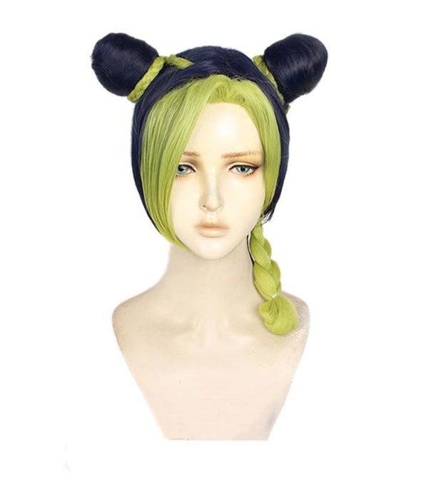 Anime JoJo's Bizarre Adventure Stone Ocean Jolyne Cujoh Mixed Light Green Cosplay Wigs