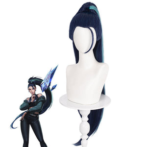 LOL KDA The Baddest Kaisa Blue Green Cosplay Wigs