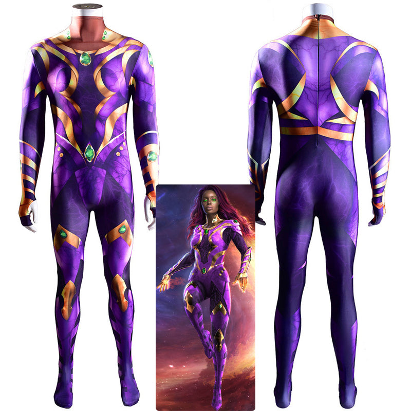 DC New Titan Season 3 Koriand'r Starfire Jumpsuit Cosplay Costumes