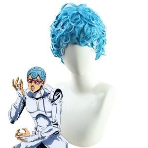 Anime JoJo's Bizarre Adventure: Vento Aureo Golden Wind Ghiaccio Cosplay Wigs