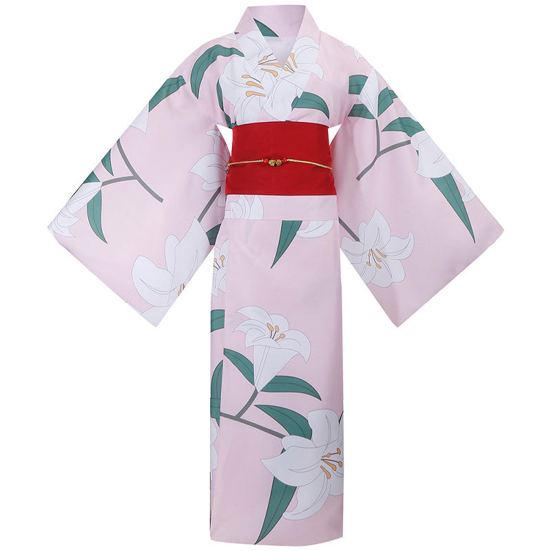 Anime Demon Slayer Kimetsu no Yaiba Nezuko Kamado Pink Kimono Cosplay Costumes