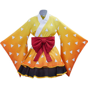 Demon Slayer Kimetsu no Yaiba Kimono Halloween Cosplay Costumes