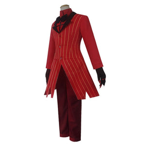 Hazbin Hotel Alastor Red Uniform Outfit Full Set Halloween Cosplay Costumes