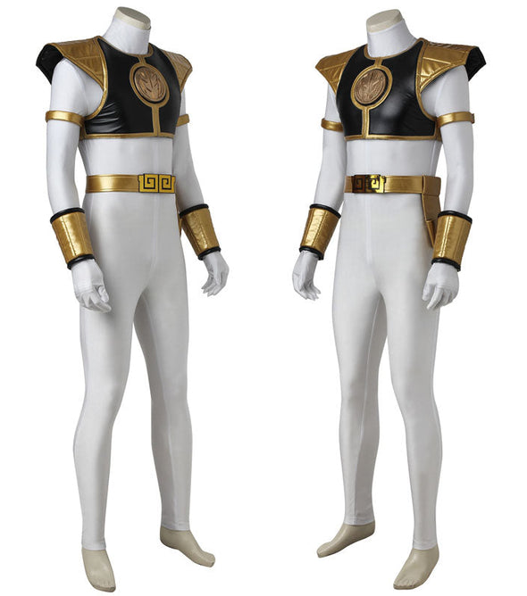 Mighty Morphin Power Rangers Tommy Oliver White Ranger Cosplay Costumes