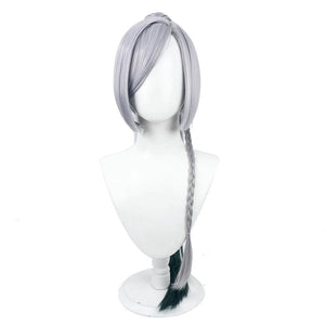 Game Genshin Impact Shenhe Grey Single Twist Braid Cosplay Wigs