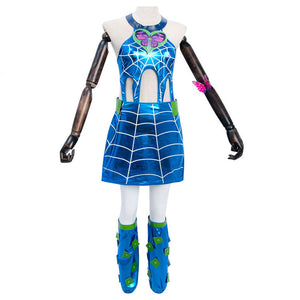 Anime JoJo's Bizarre Adventure Jolyne Cujoh Dress Cosplay Costumes