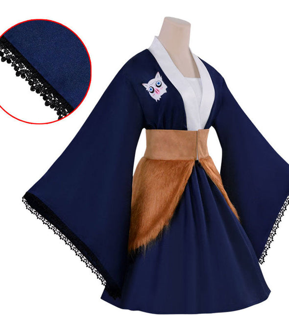 Demon Slayer Inosuke Hashibira Maid Dress Cosplay Costumes