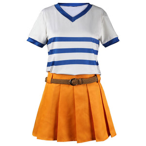 One Piece Nami Fullset T-Shirt Cosplay Costumes