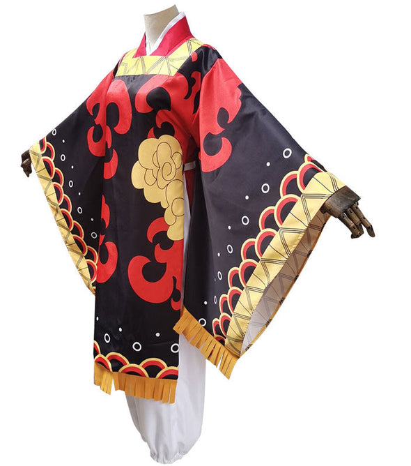 Anime Demon Slayer Kimetsu no Yaiba Tanjuro Kamado Dance of the Fire God Hinokami Kagura Cosplay Costume - Cosplay Clans