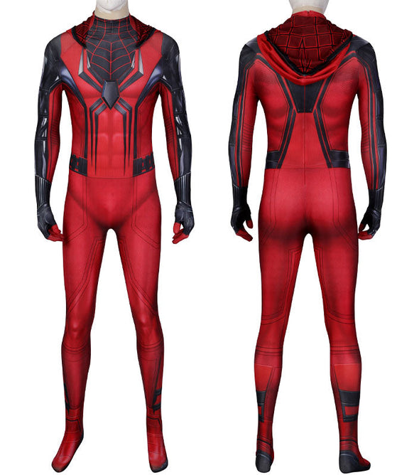 Spider-Man PS5 Crimson Cowl Suit Cosplay Costume