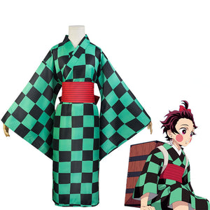 Anime Demon Slayer Kimetsu no Yaiba Tanjiro Kamado Zenitsu Agatsuma Inosuke Hashibira Kimono Cosplay Costumes