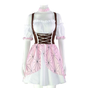 Demon Slayer Kimetsu no Yaiba Nezuko Kamado Lolita Cosplay Costumes