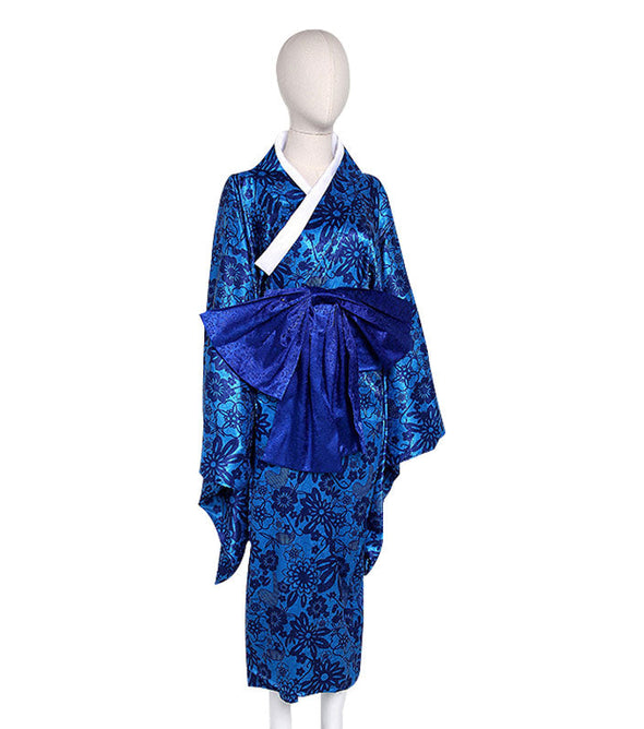 Anime Demon Slayer Kimetsu no Yaiba Inosuke Hashibira Blue Kimono Cosplay Costumes